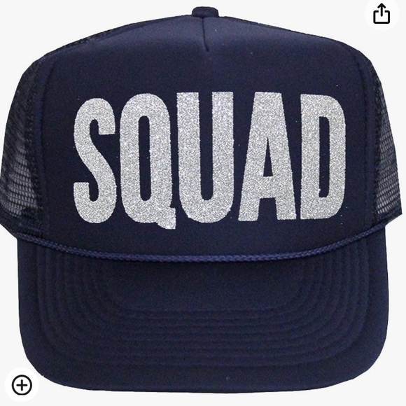 SQUAD Glitter Trucker Hat-WORN ONCE - Picture 1 of 4